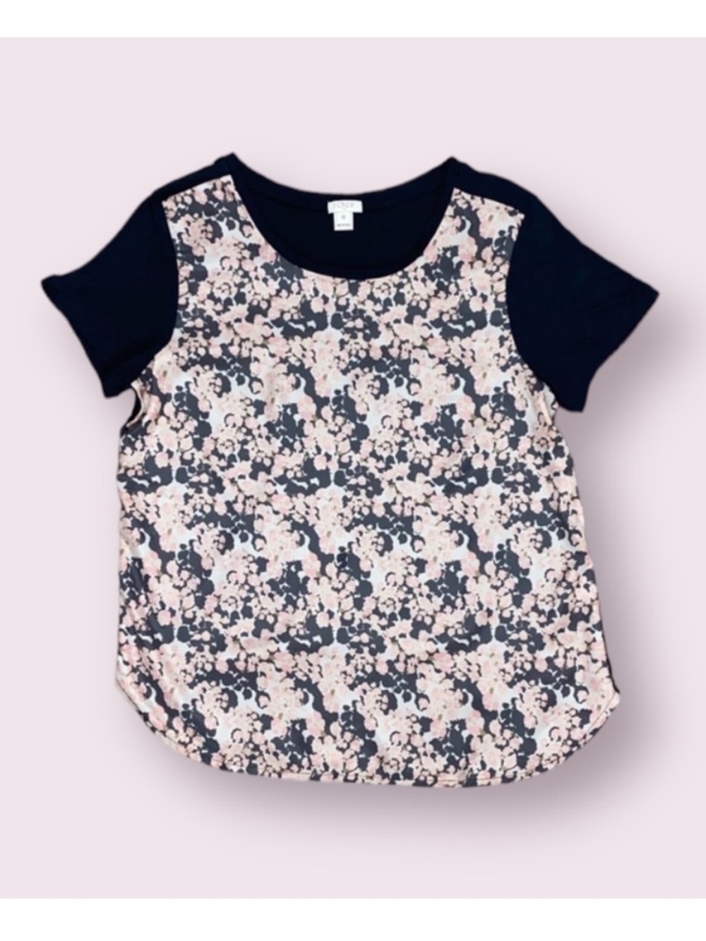 J Crew Floral Blouse Top Size M Pink White